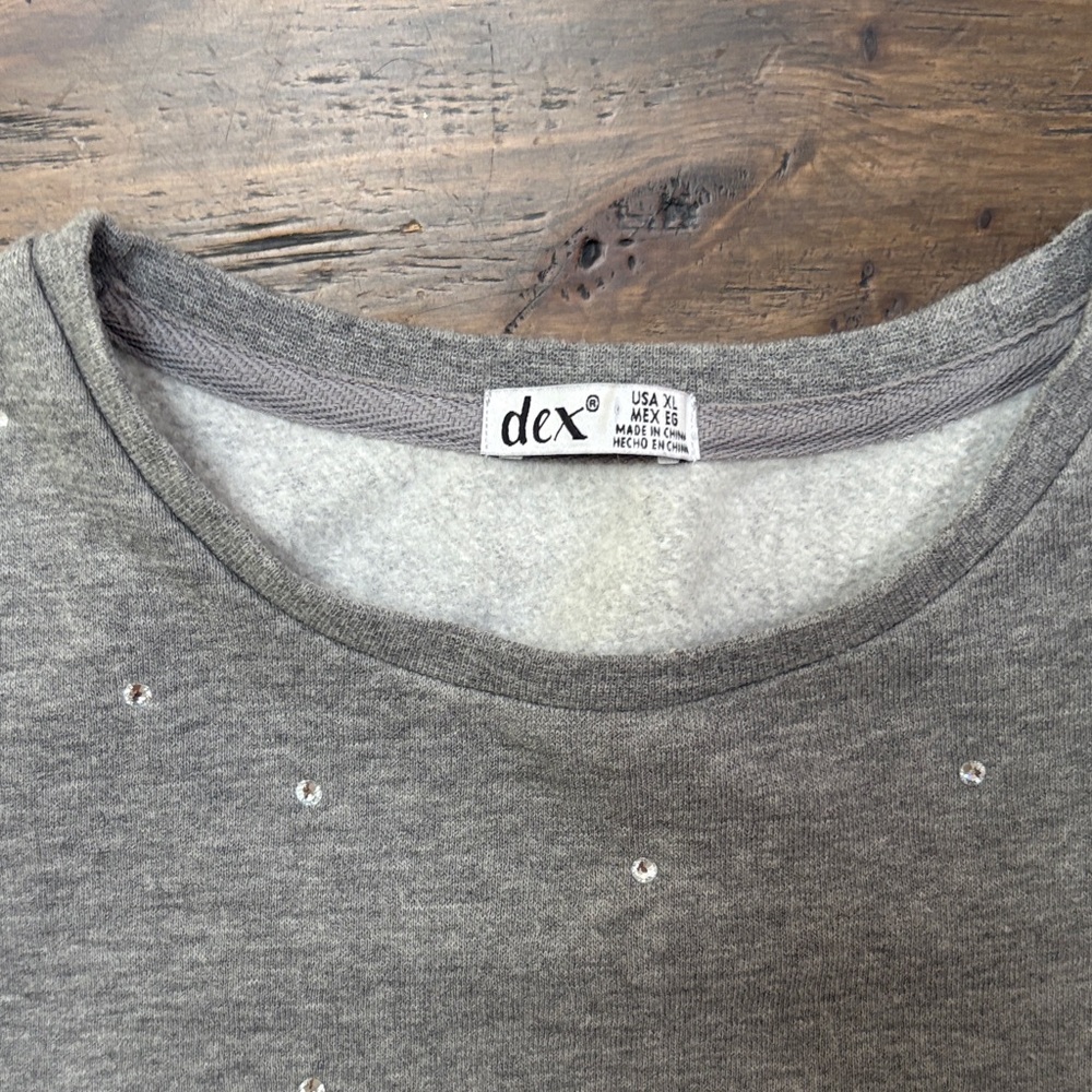 Dex Gray Ruffle Sweatshirt - Picture 3 of 6